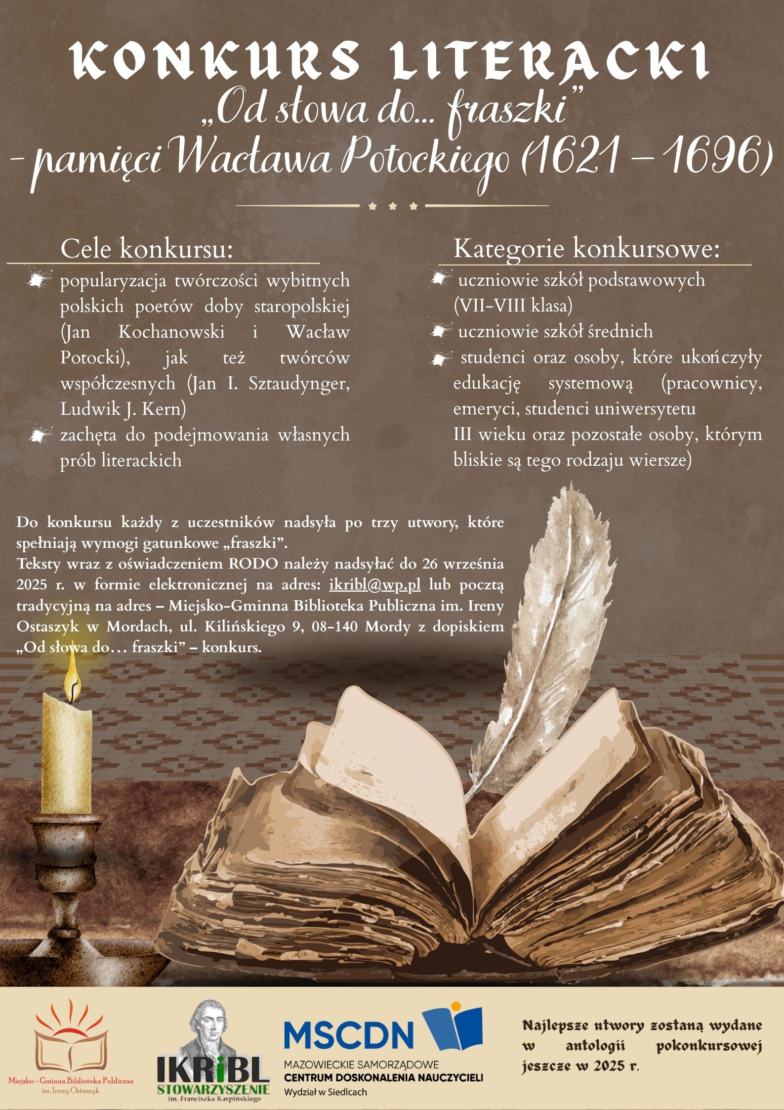 KONKURS LITERACKI „Od słowa do… fraszki”