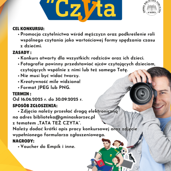 KONKURS FOTOGRAFICZNY „TATA TEŻ CZYTA”